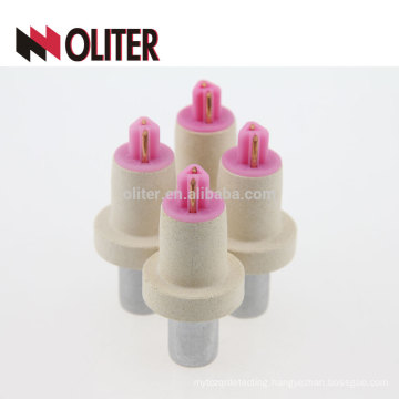 OLITER b type pt rh fast consumable immersion expendable thermocouples for furnace for test liquid with 604 triangle tips